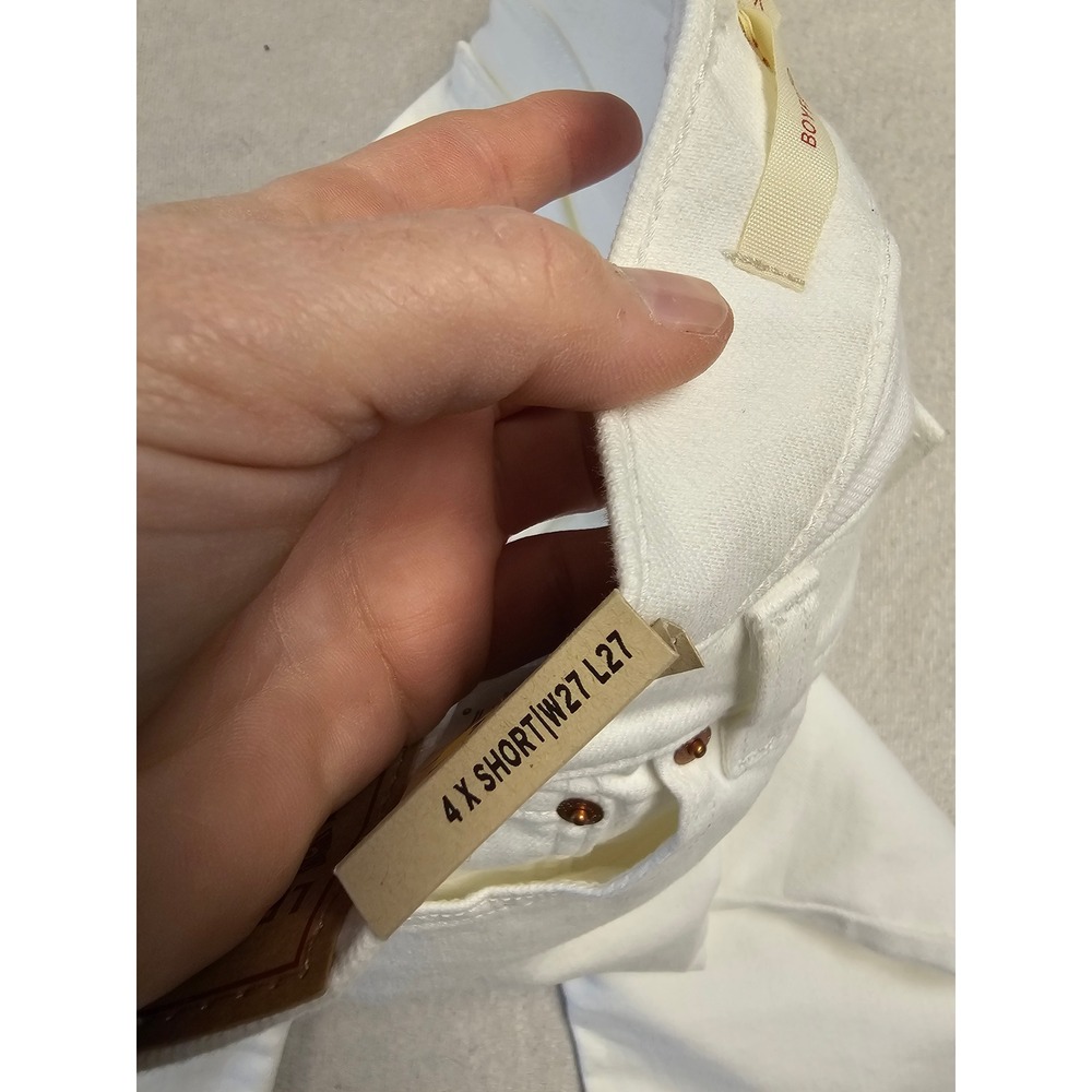 Levis Boyfriend Jeans Womens 4 X Short W27 L27 White Denim Mid Rise 198870306 - Picture 6 of 7